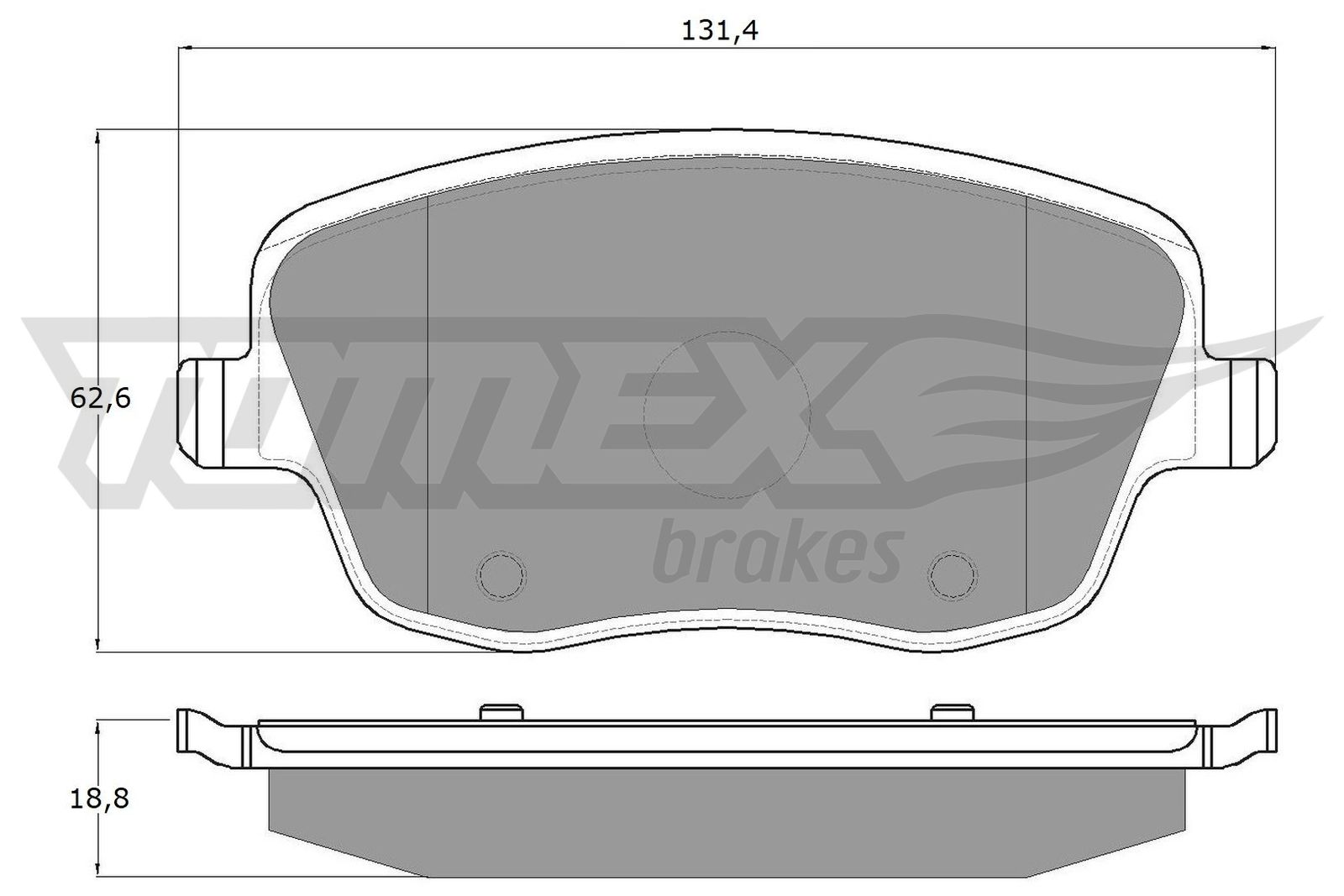 Sada brzdových platničiek kotúčovej brzdy TOMEX Brakes